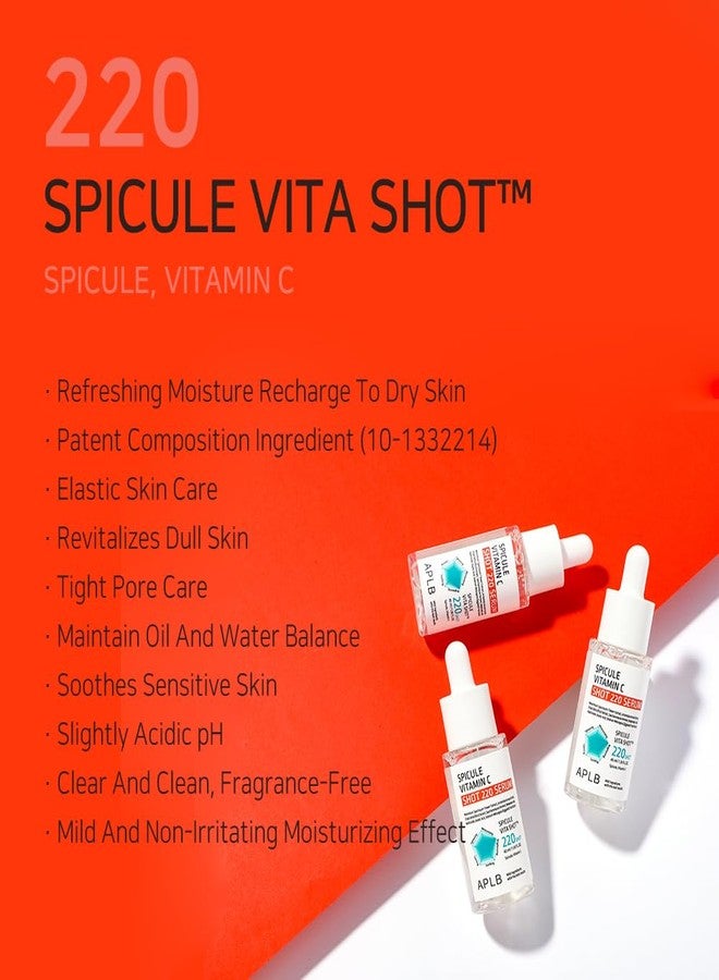 ايه بي ال بي سيروم فيتامين سي شوت 220 من APLB Spicule | SPICULE VITA SHOT™ 220، 1.35 أونصة سائلة / عناية بالبشرة الكورية، تقشير لطيف، بقع داكنة، ترطيب يدوم طويلاً، ينعش البشرة بلطف ويحسن ملمسها - Image 3